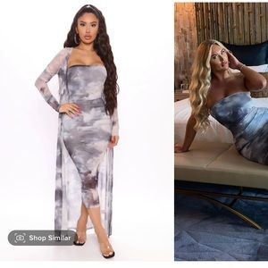 Xl maxi dress with matching cover up